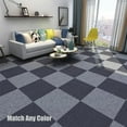 thumbnail image 6 of 20Pcs Carpet Square Tiles 20'' x 20'' Heavy Duty Commercial Carpets Squares Cuttable Carpet Floor Tile Washable for Home Office Hotel, Dark Gray, 20 Tiles/53.8 sq Ft, 6 of 9