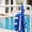 Blue, variant on KGJQ Poolside Pool Pole Hanger, with 3 Hook Configuration, Weather Resistant Swimming Pool Organizer, for Telescoping Pole Skimmer And Brush