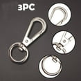 thumbnail image 2 of Holder Keyring 3-Pack Car Keychain Metal Carabiner for Finder Outdoor Sports 3PCS, 2 of 4