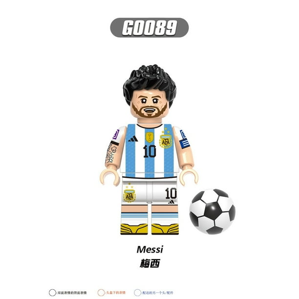 Minifiguras De Fútbol Lego Bloques De Construcción Messi Ronaldo Neymar Mbappe Figuras Juguete