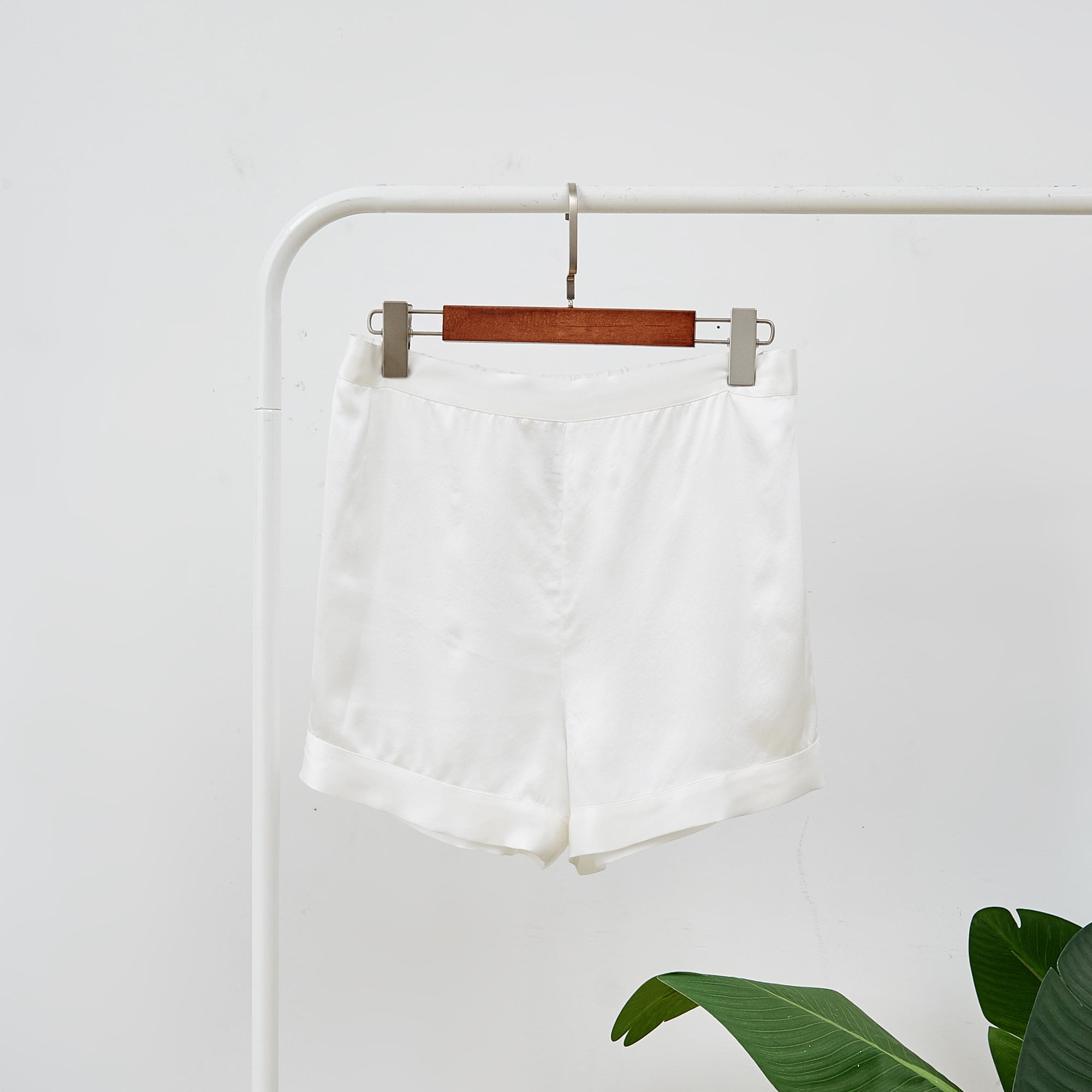 High waisted silk shorts outlet