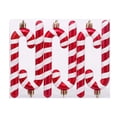 thumbnail image 2 of 6 Pack Christmas Ornaments Balls 12.5cm Shiny Glitter Striped Candy Cane Christmas Tree Decorations, 2 of 5