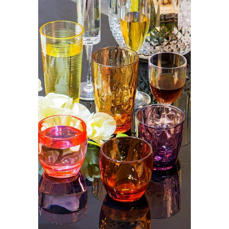 YUMCHIKEL Yumchikel Juice Glasses 7 oz. Set Of 4 Glass Cups - Drinking  Beverage Tumblers for Soda, Water, Milk, Coke, and Spirits, Durable