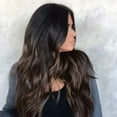 thumbnail image 4 of DOPI Human Hair Wigs For Women Curly Synthetic Fashion Long Net Rose Wavy Natural Women Wig Wigs Brown wig, 4 of 4