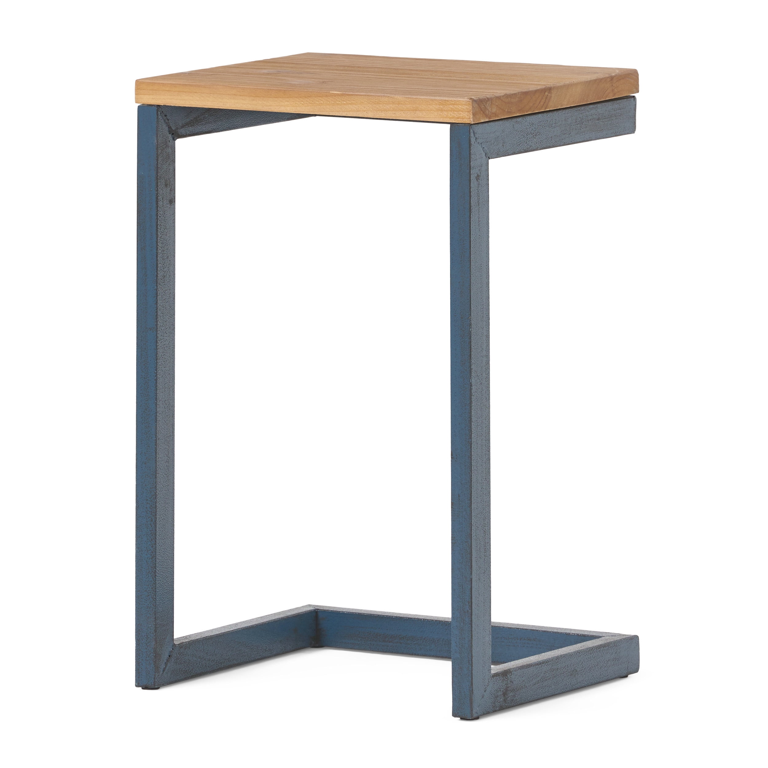 Noble House Edward Small Firwood Antique C-Shaped Accent Side Table