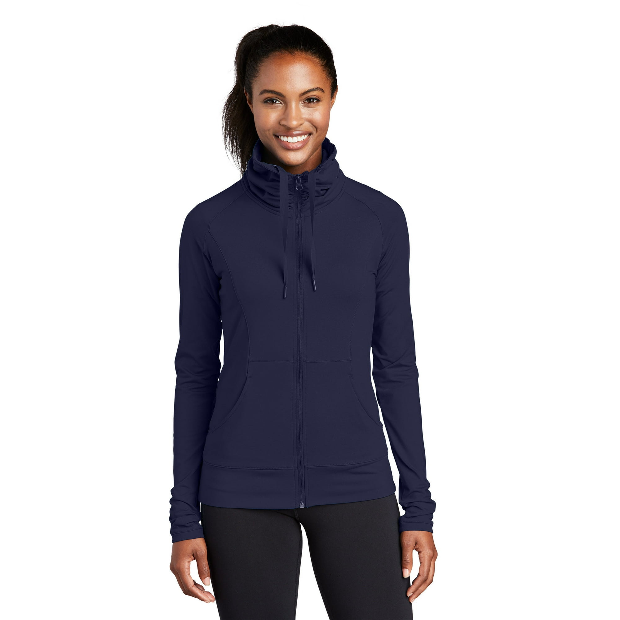Sport Tek Ladies Sport Wick Stretch Full Zip Jacket. Lst852 L True Navy