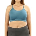 thumbnail image 1 of Zenana Women & Plus Cross Back Padded Seamless Bralette Sports Bras with Adjustable Strap, 1 of 2