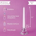 thumbnail image 2 of CANDWAX 12 inch Taper Candles Set of 4 - Dripless and Smokeless Candle Unscented - Slow Burning Candle Sticks – White Candle Taper, 2 of 7