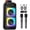 T37-T Black, variant on JYX Party Speaker, Portable Bluetooth Speaker for Outdoor with Rgb Light, Deep Bass Loud System , T37-T