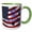 Green/White, variant on 3drose, Image of Usa Flag with Words Best Air Force in World, 11oz Two-tone Blue Mug