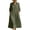 Army Green, variant on Bxsruta Womens Midi Dress Casual Button Down Shirt Dress 3/4 Sleeve Collared Flowy Dresses