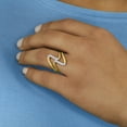 thumbnail image 5 of Ross-Simons 0.25 ct. t.w. Diamond Double-Wave Ring in 18kt Gold Over Sterling, Women's, Adult, 5 of 6
