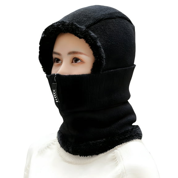 TELOLY Neck Warmer,Full Coverage Hood Windproof Insulation,Hats for Women Heat Retention Winter Hats for Women,Claret