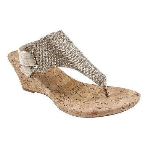 white mountain glitter sandals
