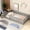 Gray, variant on DRNANLIT Twin Size Floor Bed with Fence and Door, Rubber Wood, Safety Guardrails, Dark Brown
