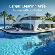 WYBOT S2 Vision Cordless Robotic Pool Cleaner, AI Vision Debris Detection, Brushless Motor, Wall & Waterline Cleaning, App Control, for Inground Pools up to 3229 Sq.Ft, Black & Green