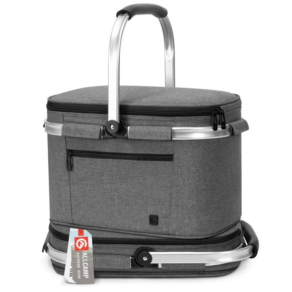 Bolsa Térmica Plegable para Picnic ALLCAMP Gris