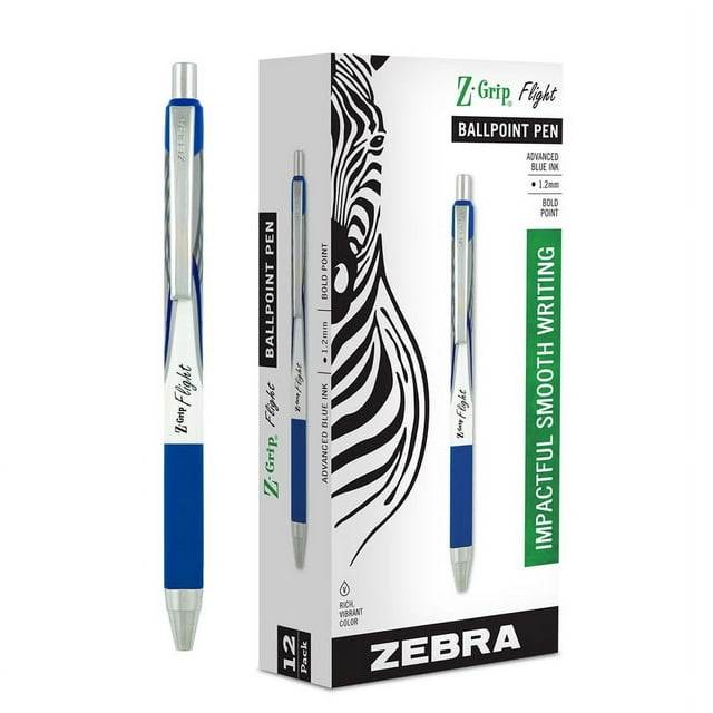 ZEBRA Stylo Z-GRIP FLIGHT Stylos Bleu Douzaine
