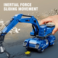 thumbnail image 5 of Transform Excavator Toys for Kids, 1/50 Scale Construction Vehicles Inertial Engineer Truck Toys for Boys Christmas Birthday Gifts(Orange), 5 of 7