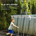 thumbnail image 5 of Outsunny Corrosion Resistant Above Ground Swimming Pool Ladders, Steel Gray, 69.75", 21.56 lb, 5 of 9