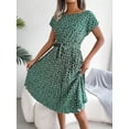 thumbnail image 5 of Floral Printed Dress for Women Summer Pleated Design Fashionable Comfortable, 5 of 7