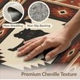 thumbnail image 6 of ODIKA 8'x10' Washable Area Rug Border Mens Decorations Reindeer Lone Cabin Southwestern Cowboy Playful for Dining Room, Large Office, Lounge, Non-Slip Chair-Friendly Mat, 6 of 7