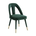 thumbnail image 3 of TOV Furniture Petra Forest Green Velvet Side Chair with Gold Tipped Legs, 3 of 7