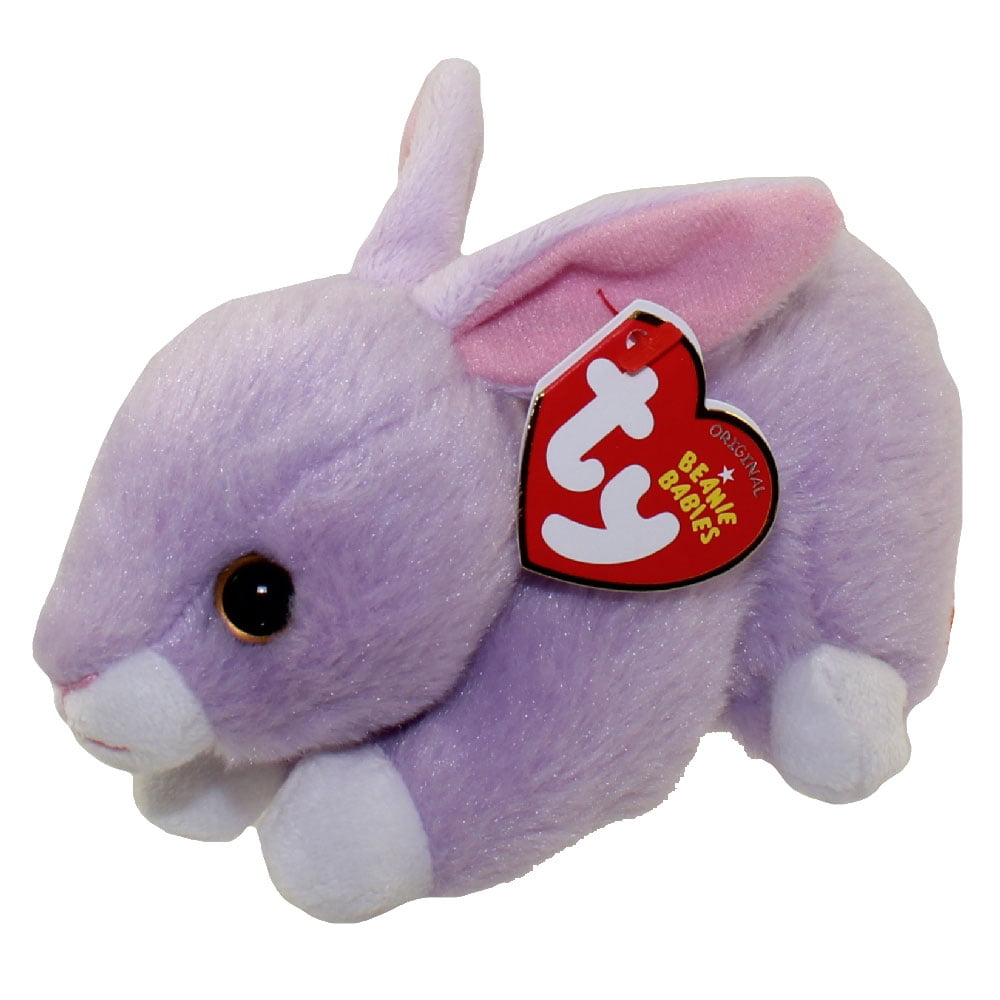 Mayfair 2007 Ty Classic White Plush Easter Bunny With Purple Paws MWMT 80137 for sale online 