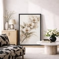 thumbnail image 2 of Framed Canvas Print Beige Flower Wall Art Boho Botanical Decorative for Living Room Bedroom - 24"x36" BLACK, 2 of 8