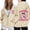 Beige, variant on Shadoumai Cancer Support Sweatshirts for Women Pink Ribbons Long Sleeve Pullover Shirt Sweatshirt Full-Zip Hoodie Casual Sweaters Loose Fit Winter Coat for Baby Girls