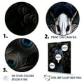 thumbnail image 3 of Designart "Gaze Of The Mystical Peacock I" Animals Peacock Floater Framed Canvas Prints, 3 of 5