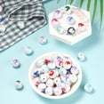 thumbnail image 6 of 100Pcs 16mm Acrylic Round with Heart Pattern Opaque Bubblegum Beads for Jewelry Making, 6 of 7