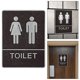 thumbnail image 2 of Self-adhesive Bathroom Sign Restroom Door Sign Men Women Restroom Sign Board, 2 of 4