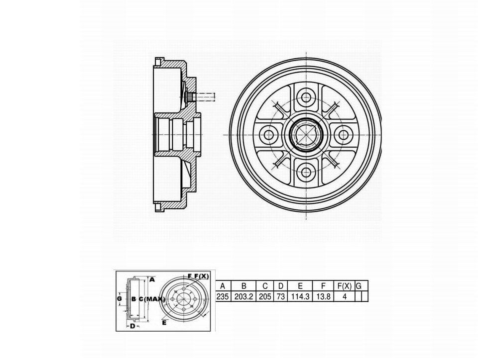 Winstop Brake Drum, Rear WS236993, Mitsubishi Galant 1993-1985