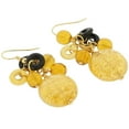thumbnail image 2 of GlassOfVenice Murano Glass Autumn Colors Gold Foil Dangle Earrings, 2 of 5