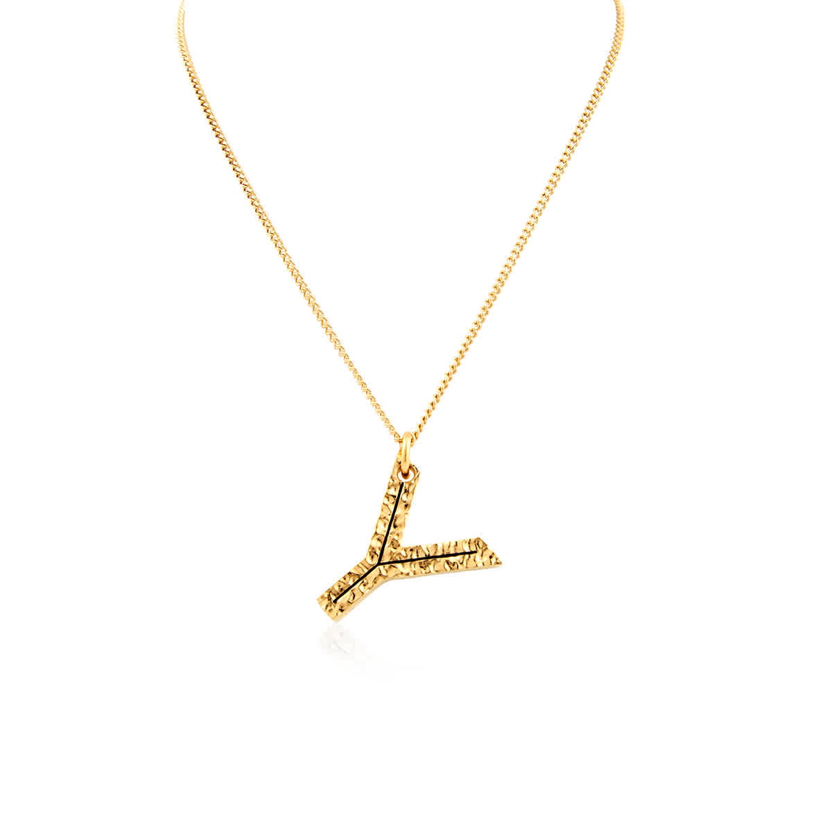 Burberry Alphabet Y Charm Gold-plated Necklace 