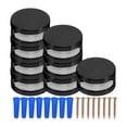 thumbnail image 1 of Raindrops 8Pcs Black Zinc Alloy Mirror Clips Heavy Duty Glass Shelf Support Brackets, 1 of 6