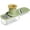 Green, variant on YQ 3 in 1 Garlic Ginger Slicer Grater Mincer, Handheld Multi-purpose Vegetable Cutter with Storage Container & Hand Guard, Stainless Steel Blade Mini Food Chopper for Onion, Potato, Spices