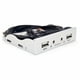 thumbnail image 4 of 9 pines a 2 USB 2.0 Floppy Bay HUB HD Audio 3.5mm Rack de panel frontal (Plata) Ehuebsd Para estrenar, 4 of 8