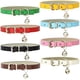 thumbnail image 1 of Lote de 8 collares para gatos de cuero con cascabeles y hebillas metálicas, duraderos y ajustables, hechos a mano, 1 of 5