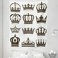 thumbnail image 1 of King Tapestry, Royalty Crowns Tiaras for Reign Queen Prince Cartoon Desgin, Fabric Wall Hanging Decor for Bedroom Living Room Dorm, 5 Sizes, Dark Green Brown White, by Ambesonne, 1 of 1