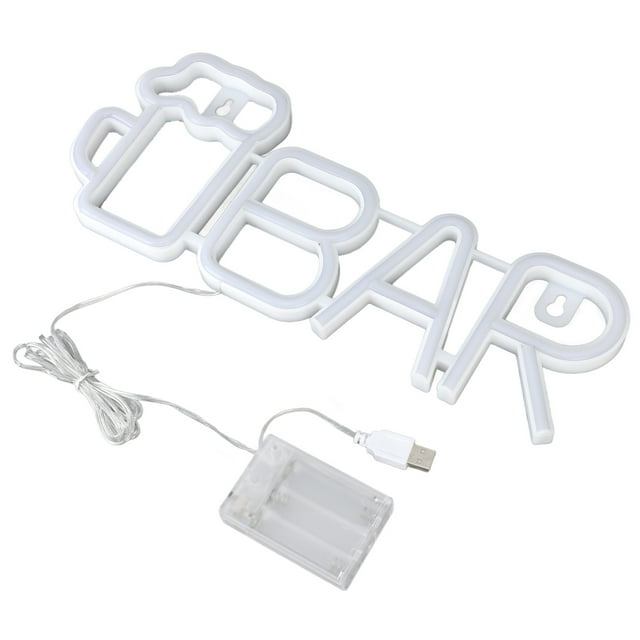 Neon Bar Sign LED Beer Light Up Home Decor, USB Powered Room Decor for Wall Or Table, Great Wedding, Valentine's Day And More