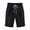 Black, variant on Timegard Womens Shorts Summer Elastic Waist Drawstring Ruched Casual Solid Color Knee Length Pants with Pockets