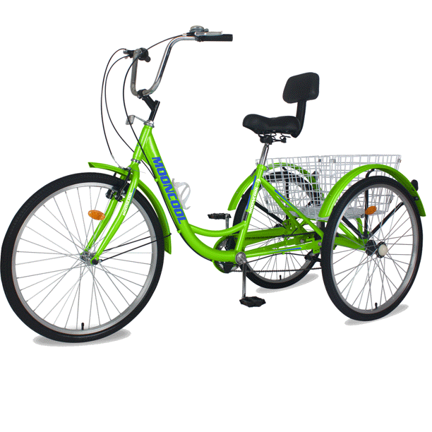ABORON Adult 26 inch 7 Speed Tricycles, ThreeWheeled Bicycles Cruise