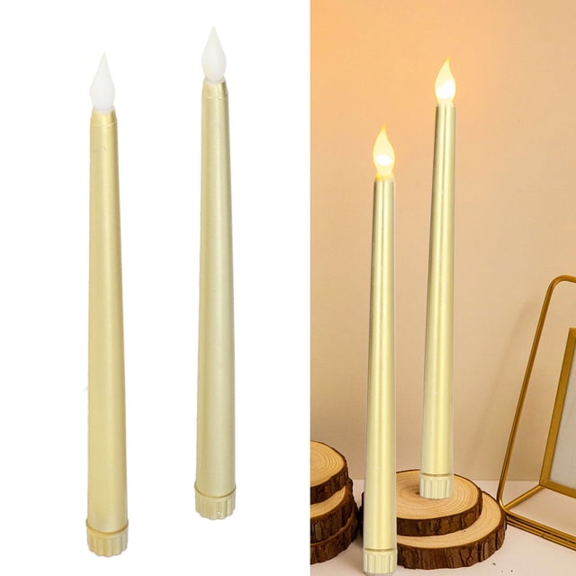 Velas Cónicas LED, Velas Electrónicas Sin Llama Con Pilas, Decoración Romántica Para Bodas