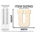 thumbnail image 2 of Unfinished Wood Varsity Team Font - U Shape 8" / 1/2", 2 of 3
