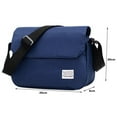 thumbnail image 4 of MesaSe Unisex Crossbody Bag Multi Pockets Large Capacity Adjustable Wide Strap Zipper Closure Solid Color Wear-resistant Outdoor Phone Cash Card Keys Storage Bag, 4 of 11