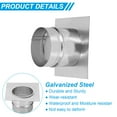 thumbnail image 3 of Uxcell 2Pcs 4" Galvanized Steel Duct Connector Flange Air Ducting Mounting Plate,6"x6" Base, 3 of 5