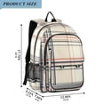 thumbnail image 2 of FORMRS School Backpack 17" Student Travel Bag with Laptop Compartment, Beige Plaid Pattern, 2 of 7