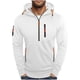thumbnail image 1 of pstuiky mangas largas para hombre, Sudadera con capucha de manga larga, color liso, con media cremallera y múltiples bolsillos para hombre camisetas de hombre l, 1 of 5